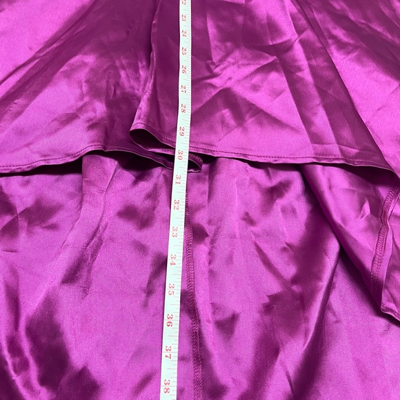 NWT Lulus S magenta high low gown with pockets - Picture 4 of 15